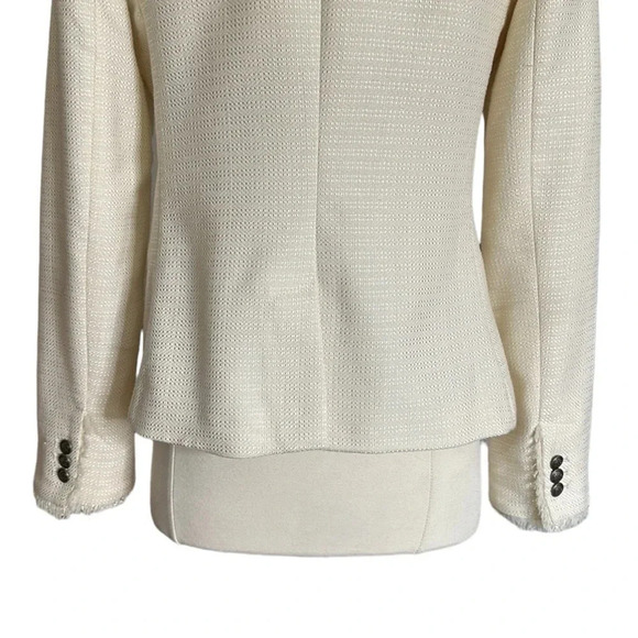 BANANA REPUBLIC Wool Blend Blazer Jacket Two Button Ivory Career Professional, 6 - Picture 9 of 16